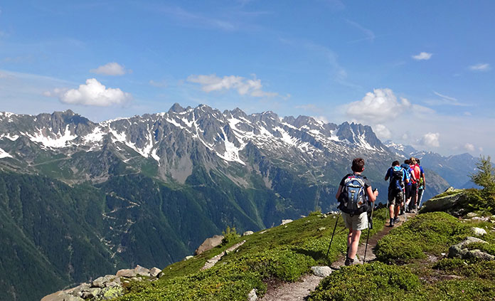 Hiking on vacation